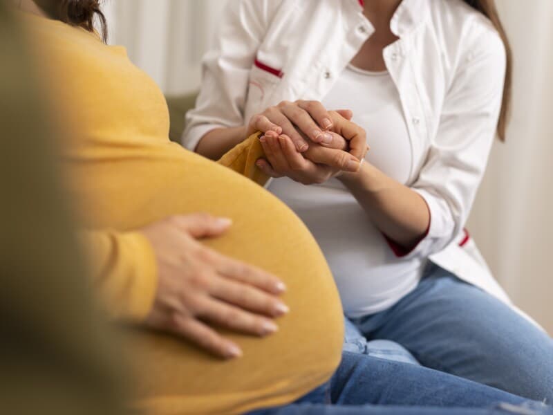 Nova lei garante a presença de doulas para oferecer suporte físico e emocional a gestantes durante o parto. - Freepik