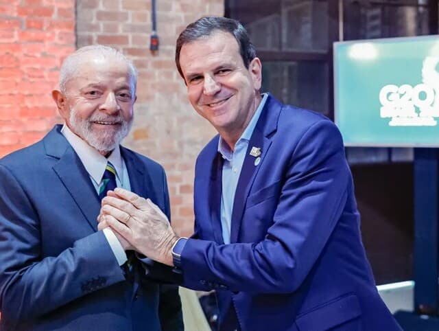 Mesmo com a candidatura de Ronaldo Caiado pelo PSD ao Planalto, Paes deve apoiar a reeleição de Lula. - Ricardo Stuckert/PR