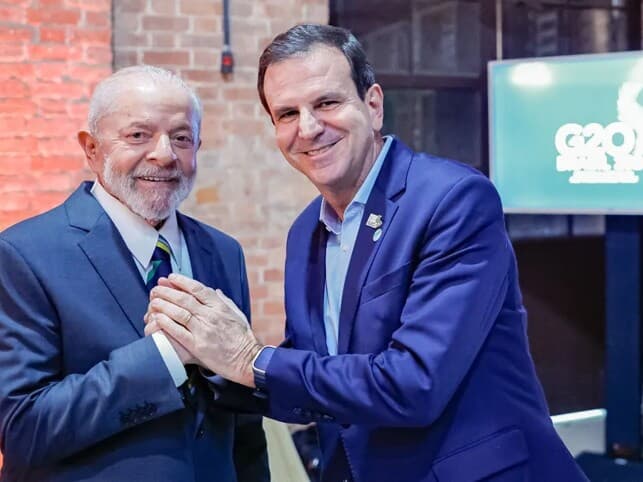 Mesmo com a candidatura de Ronaldo Caiado pelo PSD ao Planalto, Paes deve apoiar a reeleição de Lula. - Ricardo Stuckert/PR