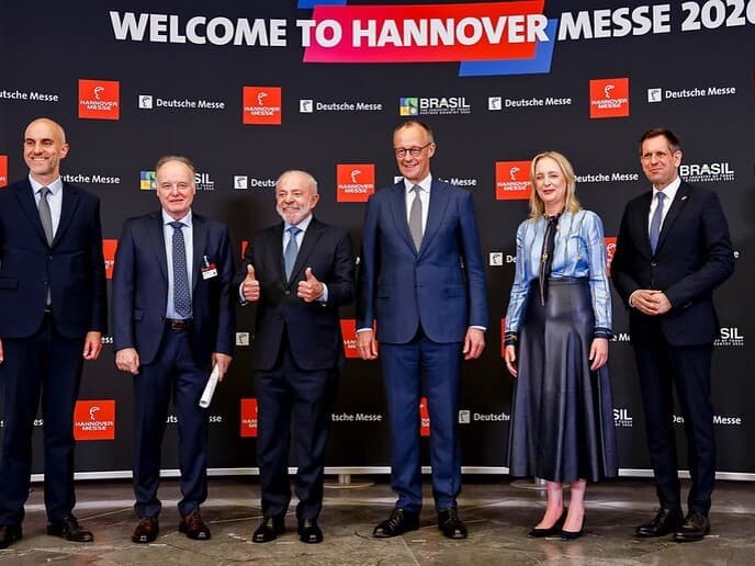 Lula durante cerimônia de Abertura da Feira Industrial de Hanôver. Galeria do Palácio de Herrenhausen, Alemanha. - Ricardo Stuckert/PR