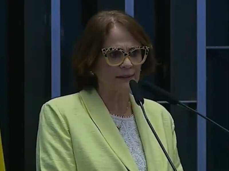 Senadora afirma que a bancada do DF seguirá atuando para solucionar crises locais e defendeu permanência de Leila no Congresso. - TV Senado/Reprodução