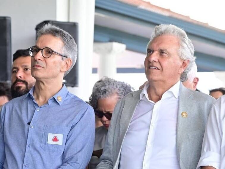 Romeu Zema e Ronaldo Caiado ainda enfrentam dificuldade para deslanchar nas pesquisas. - Divulgação/ABCZ