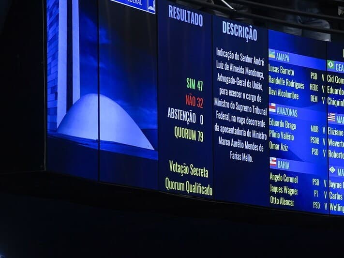 André Mendonça foi o ministro que teve o placar mais apertado dentre os aprovados neste século no Senado. - Jefferson Rudy/Agência Senado