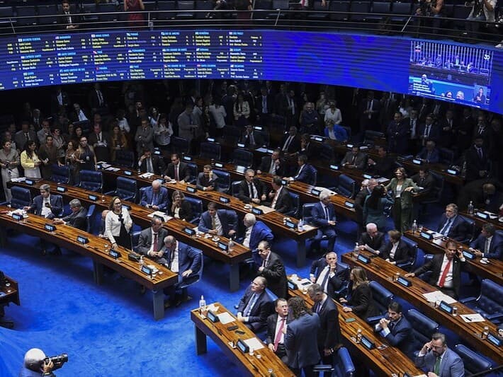 Senado teve, nessa quarta-feira (29), sessão destinada a votação de indicações para cargos ligados ao sistema de Justiça. - Jonas Pereira/Agência Senado