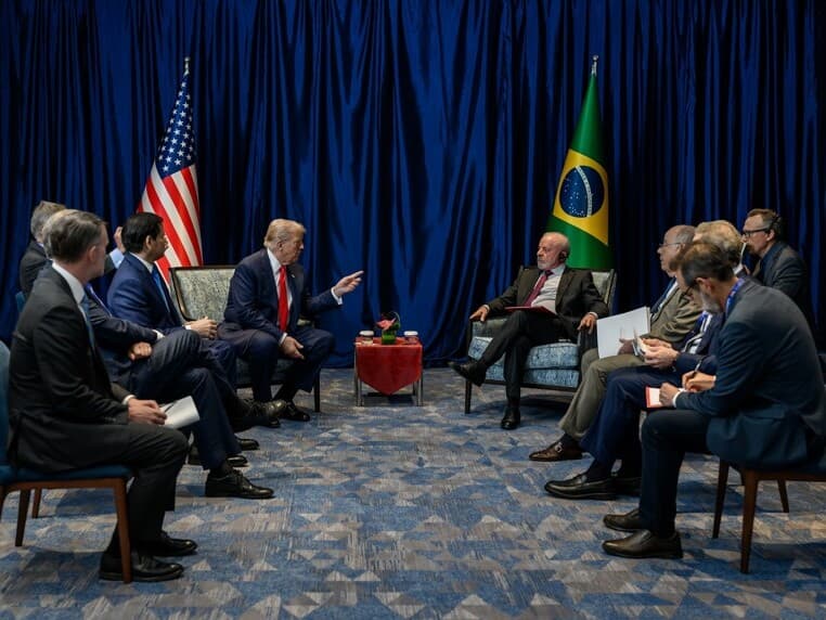 Trump e Lula se encontraram em outubro na Malásia. Desta vez a reunião será na Casa Branca. - Daniel Torok/Casa Branca 