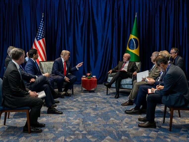 Trump e Lula se encontraram em outubro na Malásia. Desta vez a reunião será na Casa Branca. - Daniel Torok/Casa Branca 