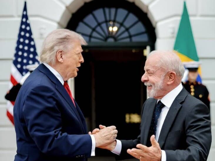 Trump recebeu Lula na Casa Branca na semana passada.  - Ricardo Stuckert/PR