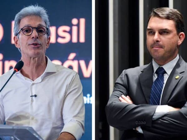 Zema era cotado para vice de Flávio Bolsonaro na chapa presidencial. - Danilo Versa/Folhapress | Vanessa Carvalho/Brazil Photo Press/Folhapress
