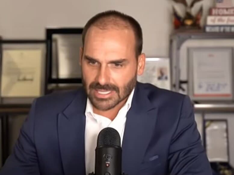 Eduardo Bolsonaro teve o mandato cassado em dezembro por excesso de faltas. - Youtube/TV Câmara