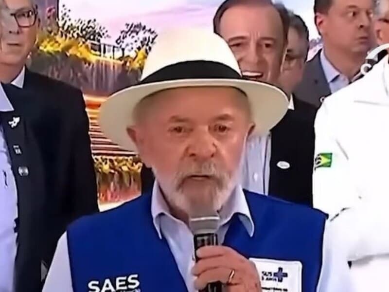 Durante inauguração de projeto no interior de São Paulo, Lula fez alusão a mensagem vazada de seu adversário. - TV Brasil/Reprodução
