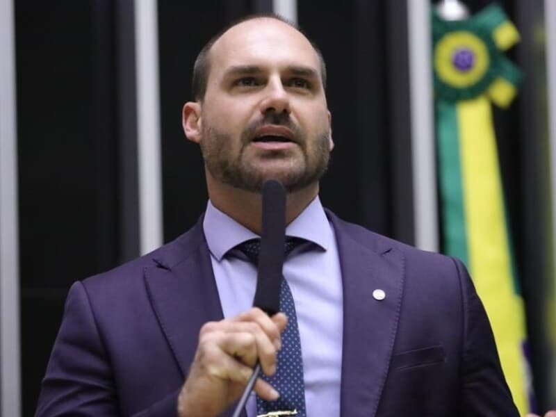 Segundo jornal, Eduardo Bolsonaro participou com intermediário de negociações com Daniel Vorcaro.  - Mário Agra/Câmara dos Deputados