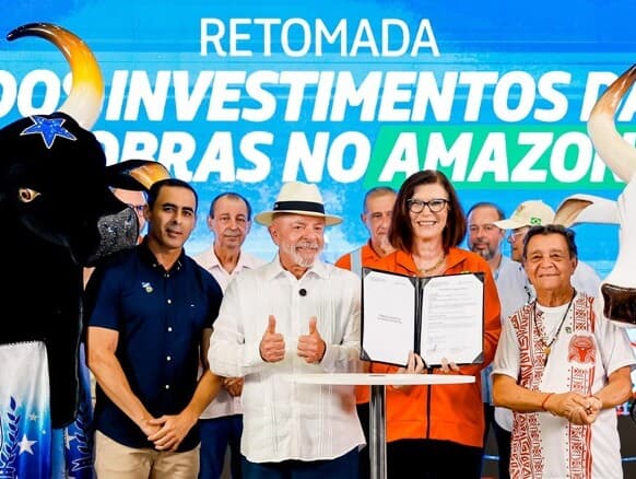 Durante anúncio de investimentos no Amazonas, Lula exaltou cultura amazônica e criticou a polarização política. - Ricardo Stuckert / PR