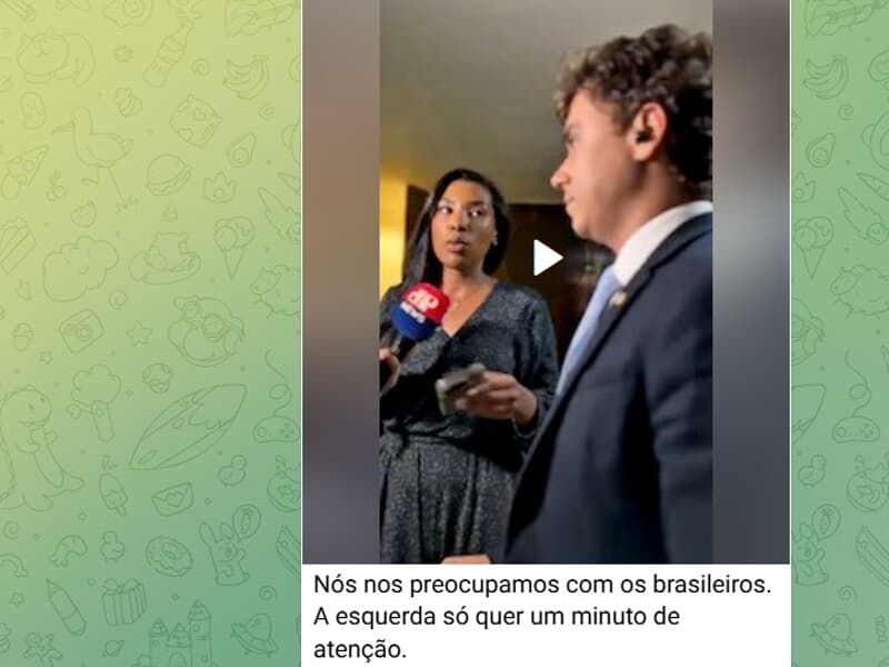 Nikolas reage a provocação de Sâmia: "quer atenção". - Reprodução/Telegram