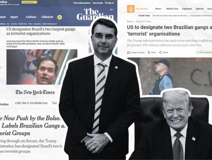 Imprensa estrangeira vê influência de Flávio em ação dos EUA contra PCC e CV. - Arte Congresso em Foco