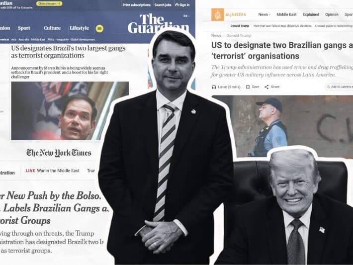 Imprensa estrangeira vê influência de Flávio em ação dos EUA contra PCC e CV. - Arte Congresso em Foco