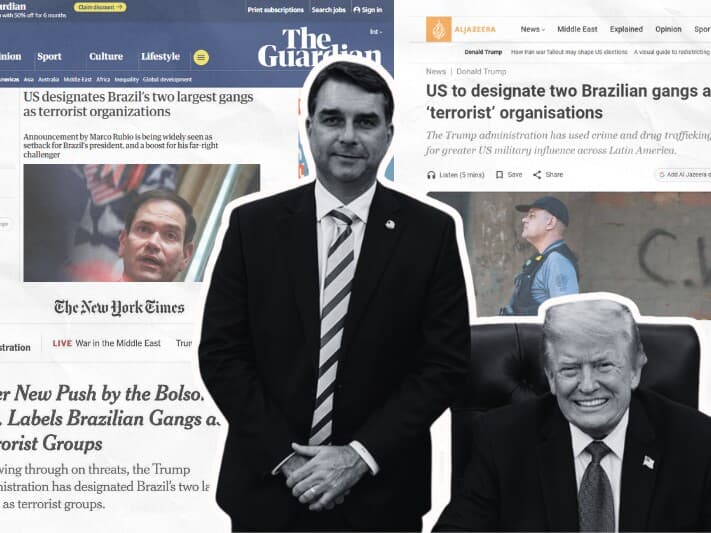 Imprensa estrangeira vê influência de Flávio em ação dos EUA contra PCC e CV. - Arte Congresso em Foco