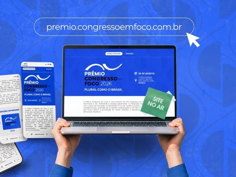 Prêmio Congresso em Foco apresenta edição 2026 e regulamento. - Arte Congresso em Foco