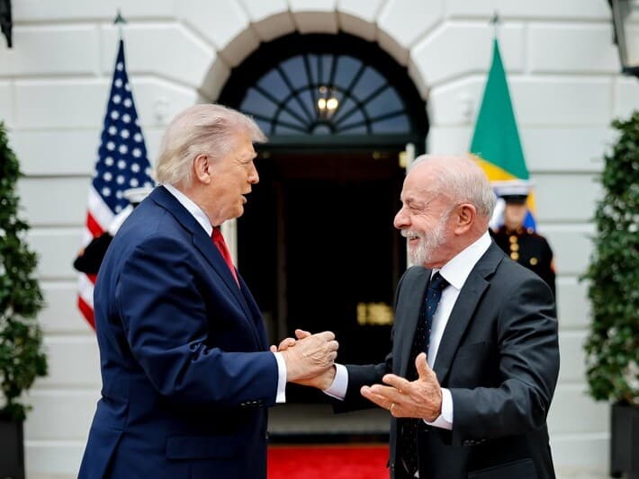 Lula se encontrou com Trump na Casa Branca em 7 de maio. - Ricardo Stuckert/PR