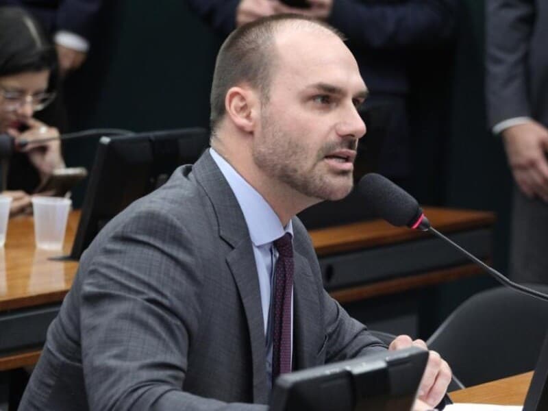 Eduardo Bolsonaro não compareceu em nenhuma das audiências virtuais no curso do processo.  - Vinicius Loures/Câmara dos Deputados