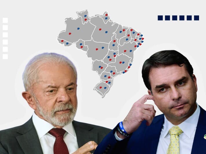A menos de quatro meses das eleições, Lula e Flávio intensificam formação de palanques nos Estados. - Marcelo Camargo/Agência Brasil e Pedro França/Agência Senado | Arte Congresso em Foco