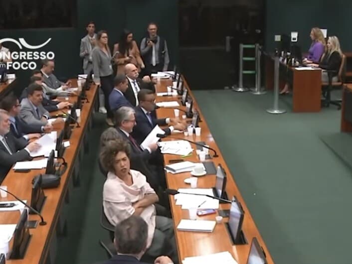 Reunião da CCJ da Câmara para discutir redução da maioridade penal. - Reprodução/Youtube