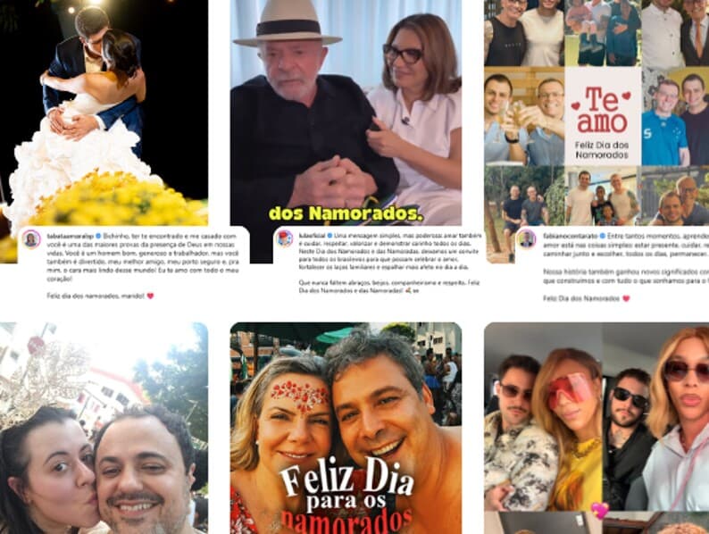 Amor entra em pauta nas redes de parlamentares. - Reprodução/Instagram | Arte Congresso em Foco