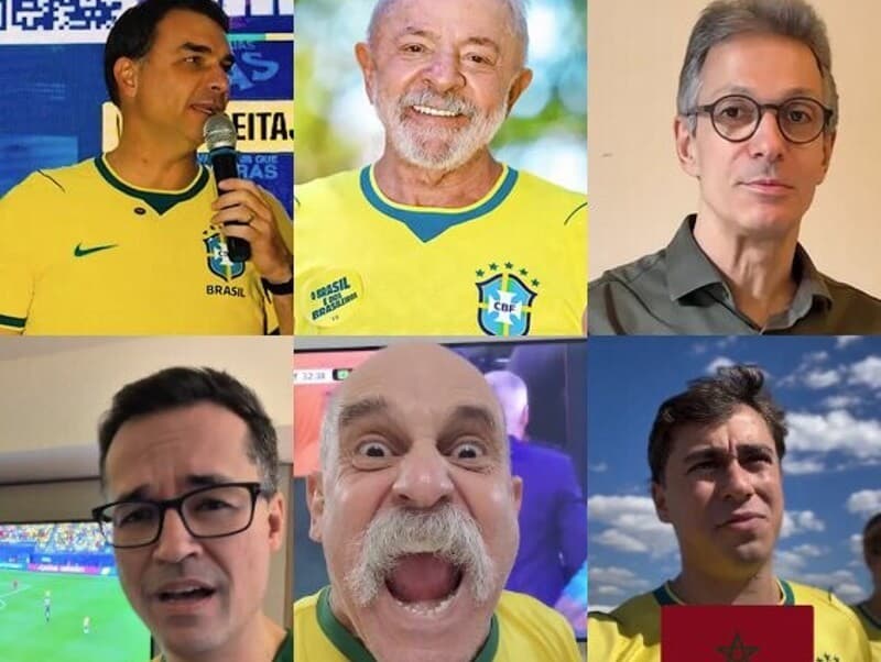 Referências ao desempenho da Seleção serviram de gancho para manifestações políticas nas redes sociais. - Reprodução