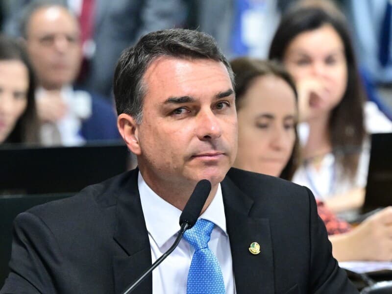 Flávio Bolsonaro responde por calúnia contra o presidente Lula.  - Geraldo Magela/Agência Senado