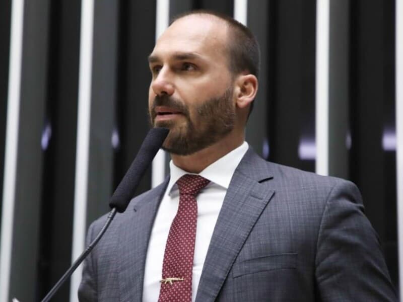 Eduardo Bolsonaro foi condenado por coação no curso de processo contra ex-presidente. - Mario Agra / Câmara dos Deputados