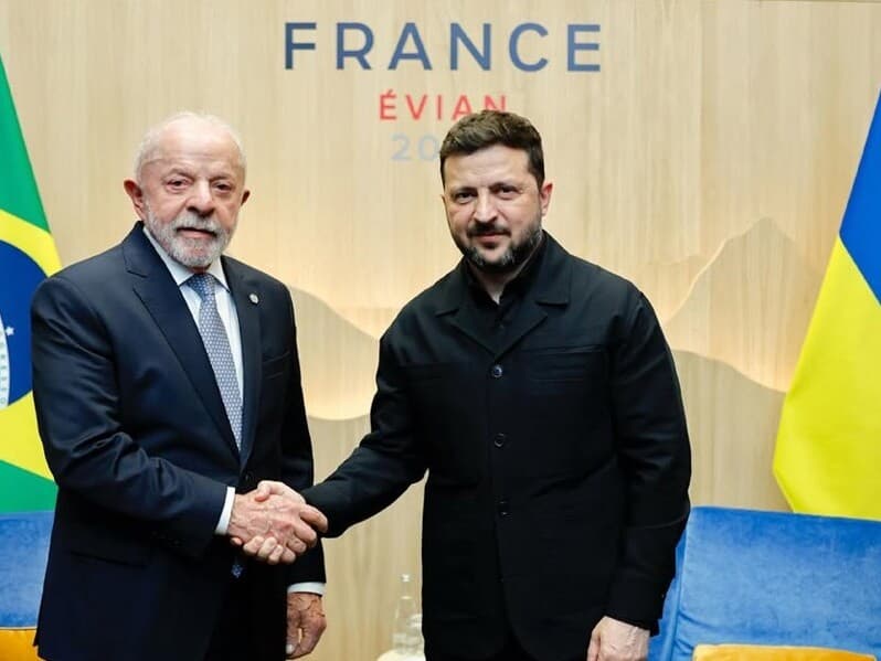 O presidente Lula participou de reunião bilateral com o presidente da Ucrânia, Volodymir Zelensky, para discutir o fim do conflito com a Rússia. - Reprodução/Instagram