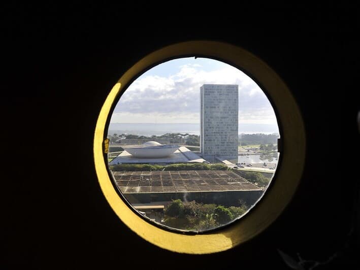 Congresso visto do décimo andar do Anexo IV da Câmara dos Deputados. - Geraldo Magela/Agência Senado