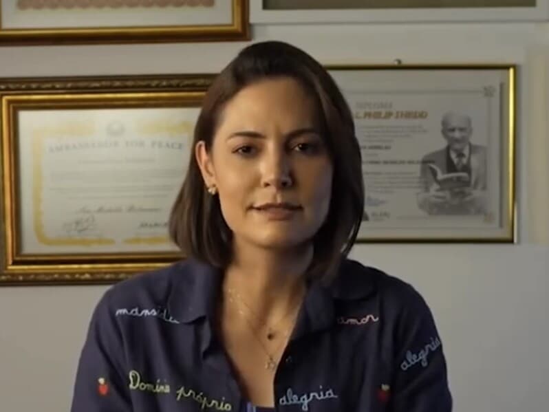 Michelle Bolsonaro expõe divisão em família. - Reprodução/Youtube