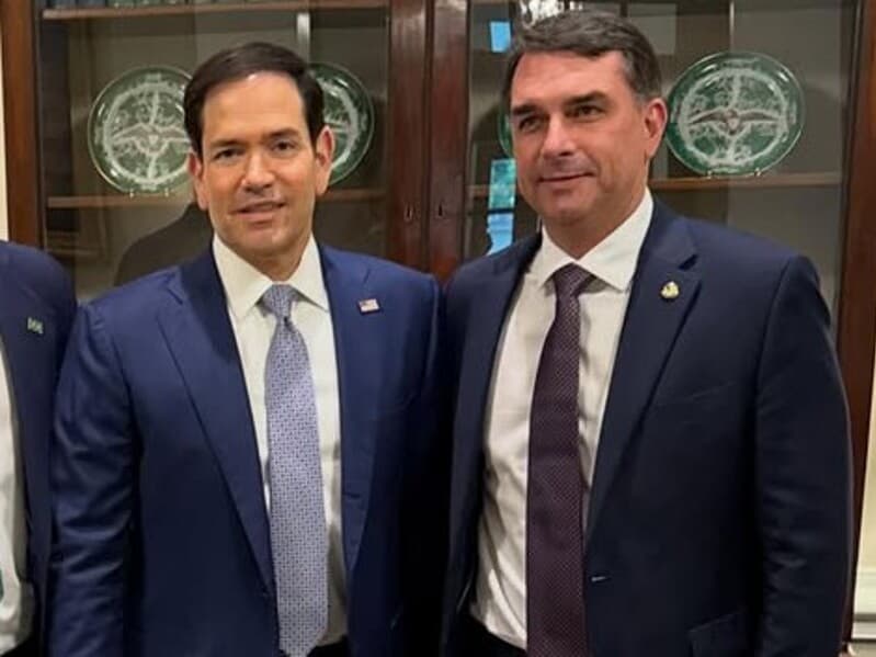 Marco Rubio responde a carta de Flávio Bolsonaro. - Reprodução