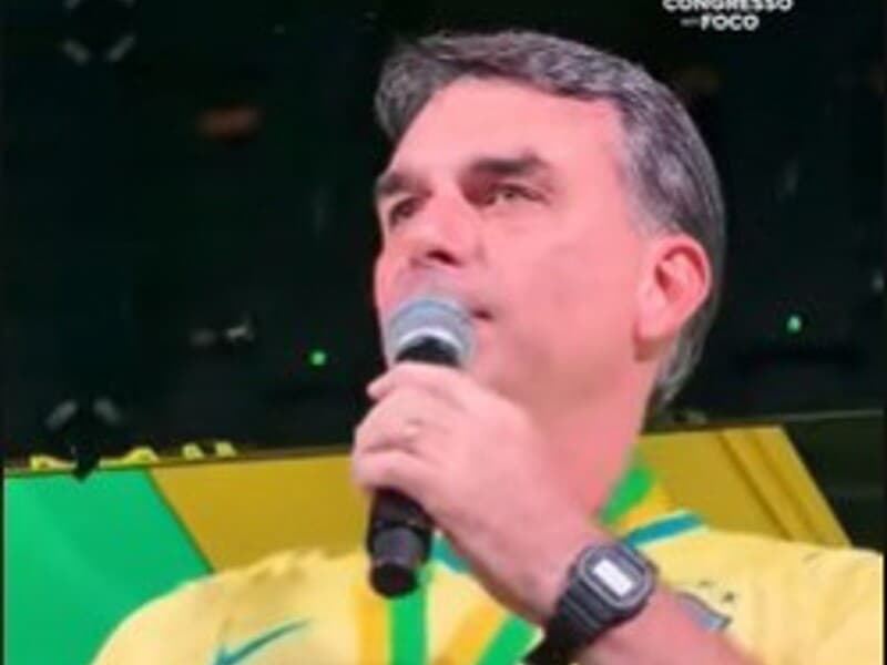 A fala integra uma série de agendas divulgadas por Flávio durante a pré-campanha presidencial. - Reprodução / Instagram