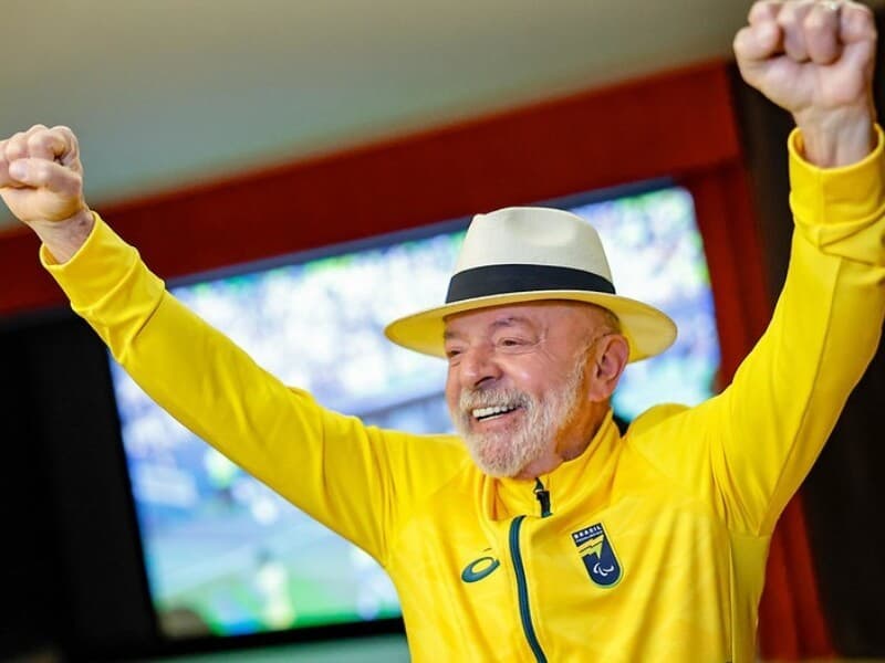 Lula durante partida da Seleção Brasileira pela fase de 16 avos da Copa do Mundo de 2026. - Ricardo Stuckert / PR