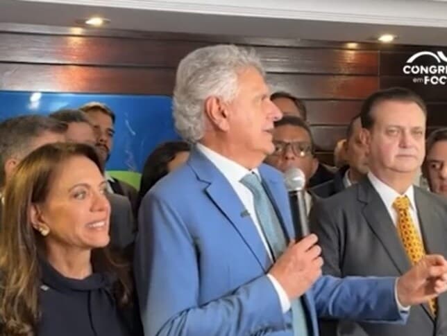 Durante o evento, Caiado reforçou o discurso de que sua candidatura pode unificar a direita. - Reprodução / Youtube
