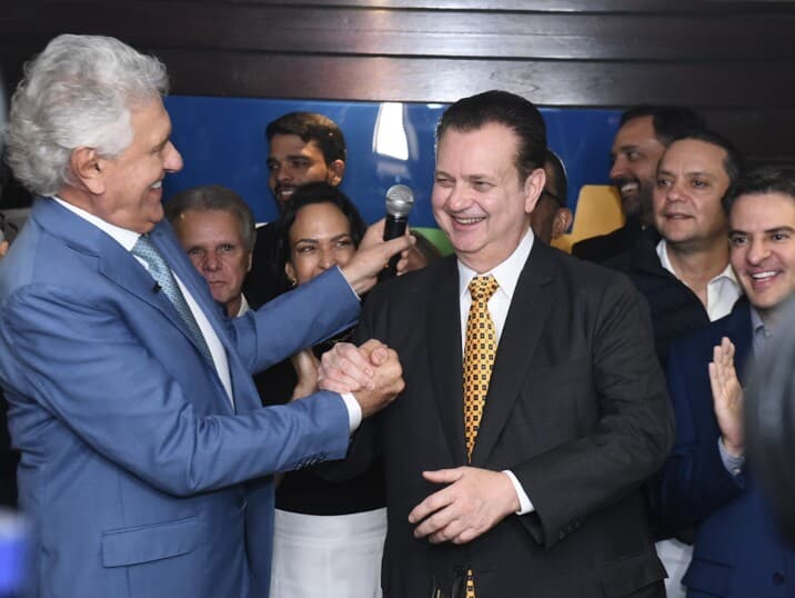 Caiado e Kassab confirmaram chapa presidencial nesta quarta-feira em Brasília. - Alexandre Gajardoni/PSD