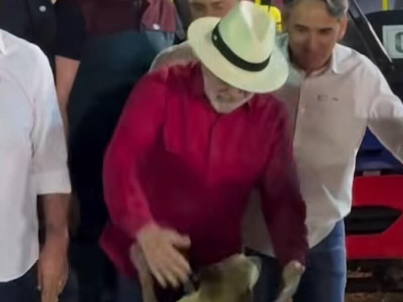 Caramelo é recebido por Lula no Ceará. - Reprodução