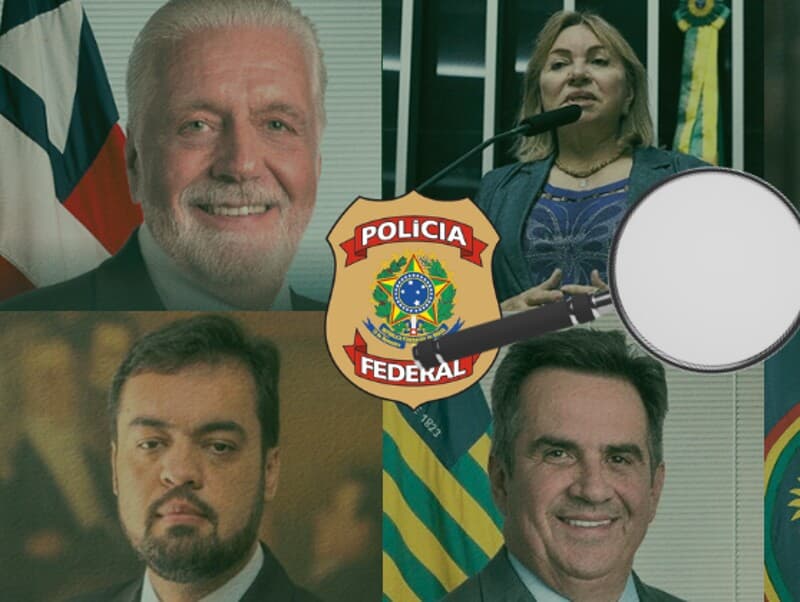 Em seis meses, operações da Polícia Federal alcançaram representantes de nove partidos em diferentes investigações. - Arte Congresso em Foco