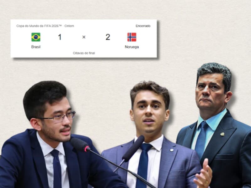 Direita e esquerda repercutiram a eliminação da seleção com críticas e provocações nas redes sociais. - Montagem Congresso em Foco | Bruno Spada/Câmara dos Deputados | Marcelo Camargo/Agência Brasil | Jefferson Rudy/Agência | Vinicius Loures/Câmara dos Deputados