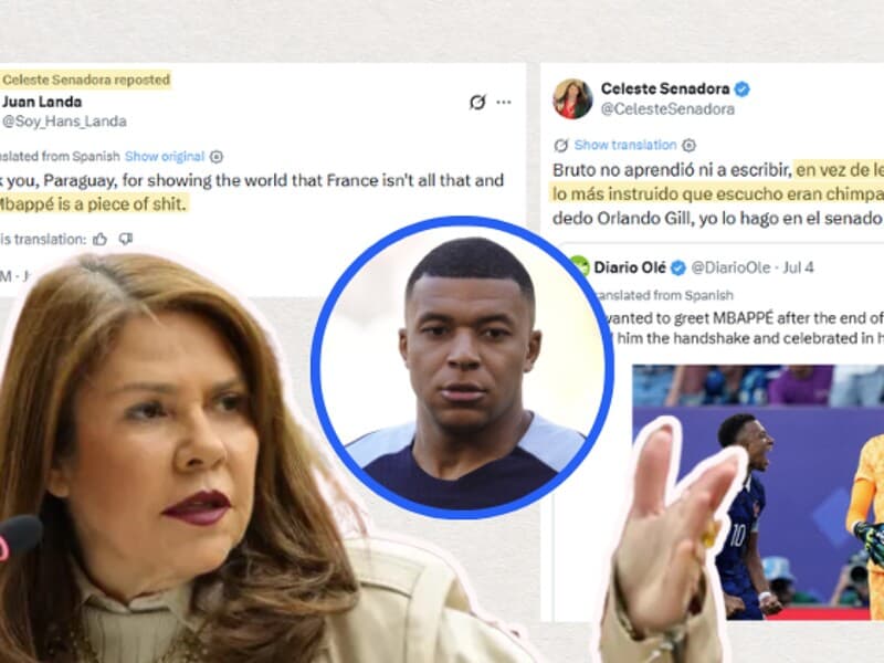 Senadora faz críticas de cunho racista a Mbappé. - Reprodução | DiaEsportivo/Folhapress | Arte Congresso em Foco