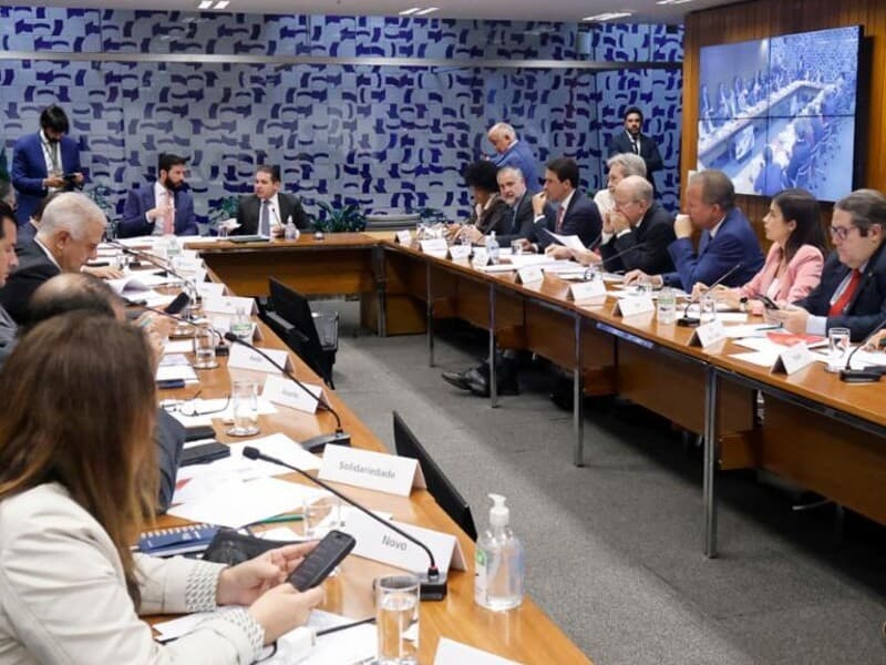 Impasse sobre o texto da misoginia marcou a reunião de líderes, que também tratou de big techs e renegociação de dívidas no campo. - Marina Ramos/Camara dos Deputados Impasse sobre o texto da misoginia marcou a reunião de líderes, que também tratou de big techs e renegociação de dívidas no campo. - Marina Ramos/Camara dos Deputados