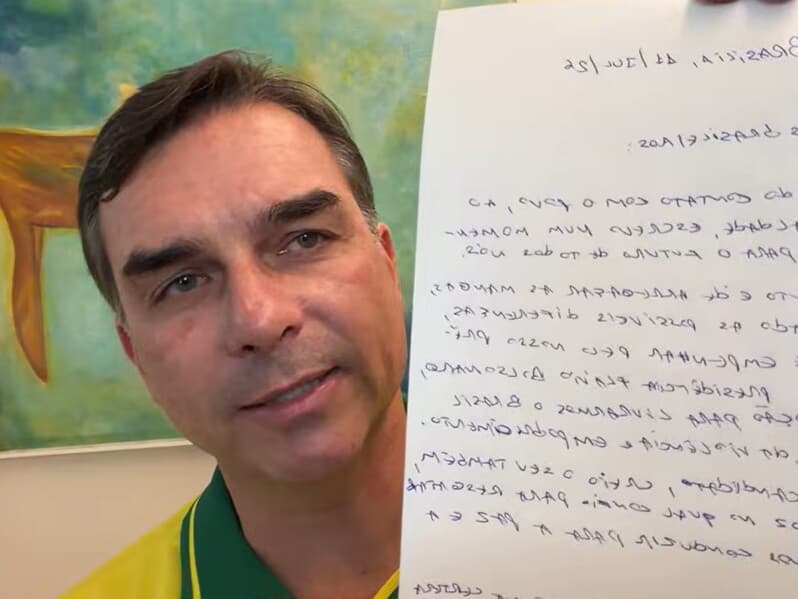 Carta de Bolsonaro a aliados. - Reprodução/Youtube