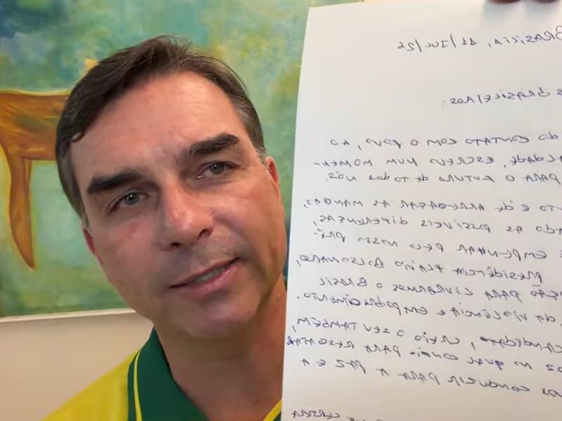 Carta de Bolsonaro a aliados. - Reprodução/Youtube