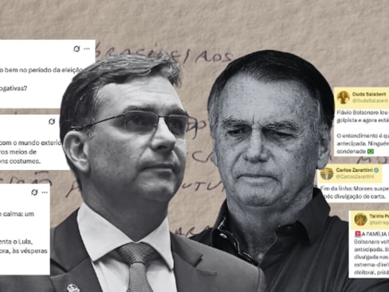 Parlamentares comentam decisão de suspender visitas de Flávio a Bolsonaro. - Reprodução/X