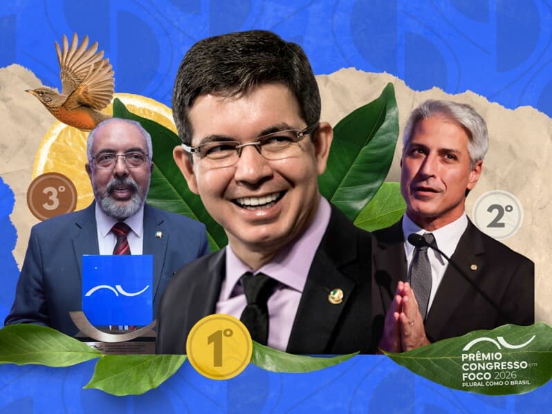 Pódio de maiores vencedores da história do Prêmio Congresso em Foco. - Arte Congresso em Foco