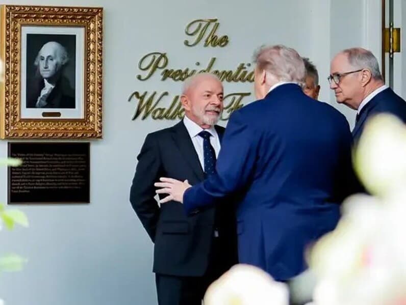 Lula e Trump durante visita do brasileiro à Casa Branca em 7 de maio de 2026. - Ricardo Stuckert/PR