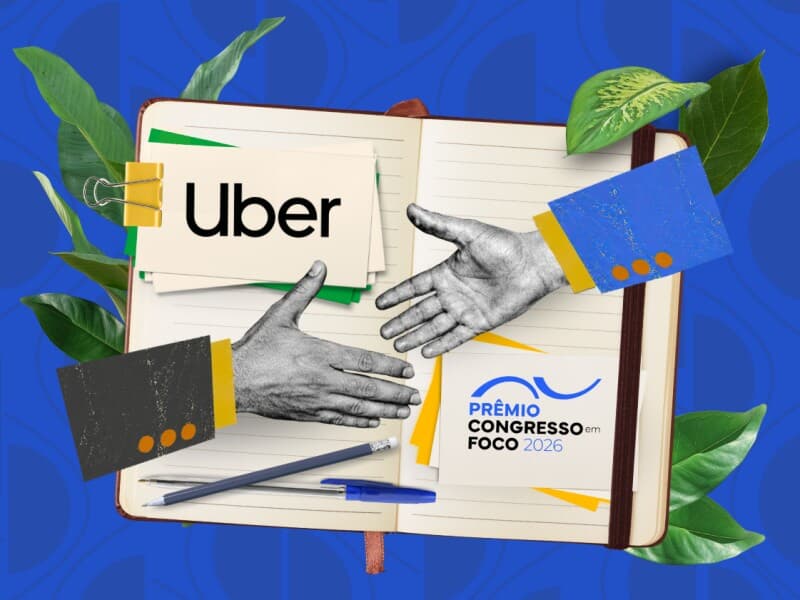 Uber é um dos apoiadores do Prêmio Congresso em Foco 2026. - Arte Congresso em Foco