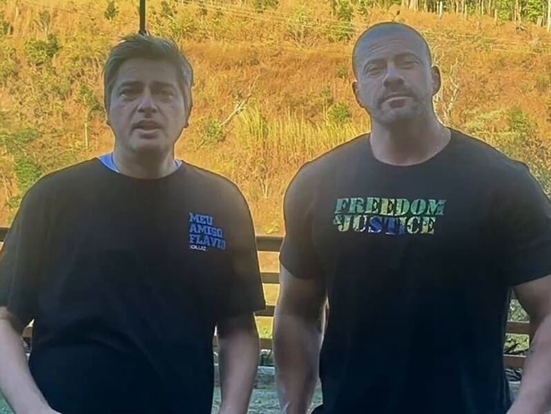 Daniel Silveira ao lado de Carlos Portinho em vídeo de apoio à reeleição. - Reprodução / X