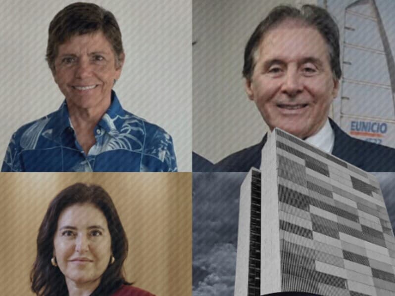 Novos velhos rostos (da esquerda para a direita): Roseana Sarney, Eunício Oliveira, Benedita da Silva, Simone Tebet e Alvaro Dias. - Divulgação | Eduardo Knapp/Folhapress | Lucas Lima/UOL/Folhapress | Montagem Congresso em Foco
